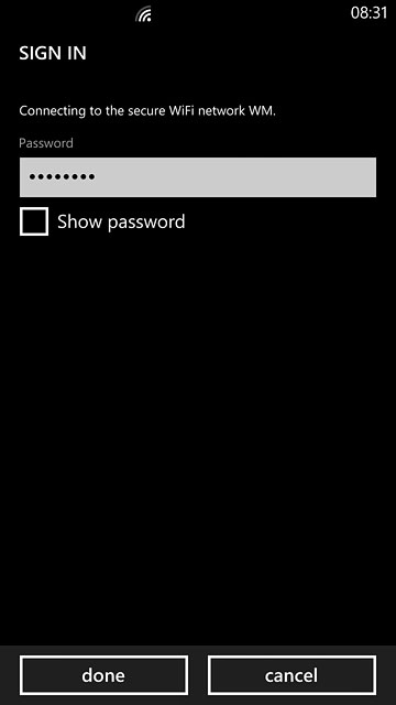 Follow the instructions on the display to key in security settings, if required, and press done.