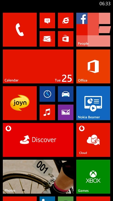 Press the required email account.