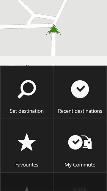 Press Favourites.Your favourite locations are displayed.