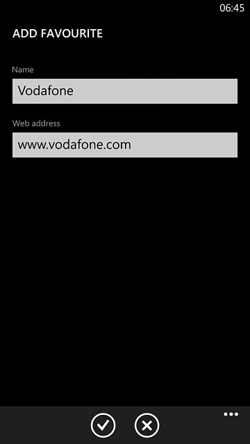 Edit the name of the bookmark and press the confirm icon.