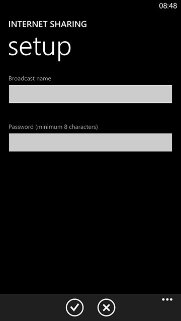 Press the confirm icon.