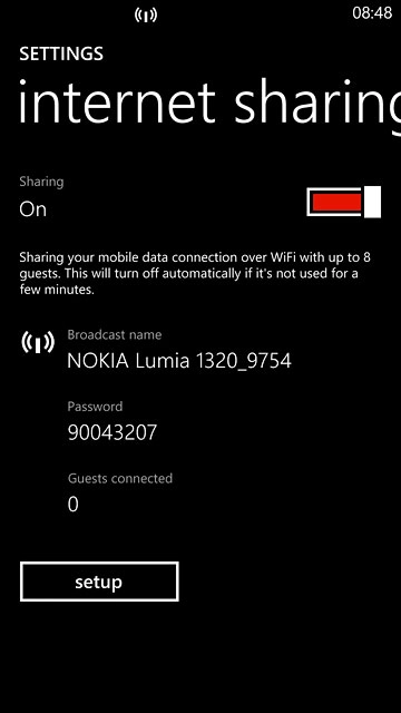 Press the indicator next to 