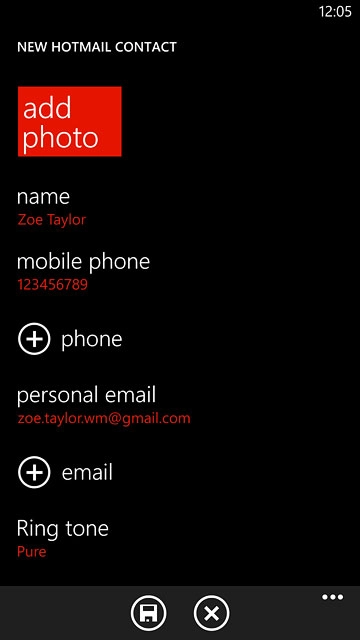 Press the save icon.