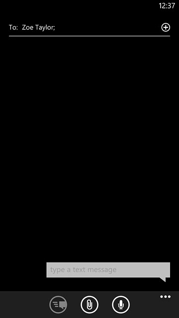 Press type a text message.Write the text for your text message.