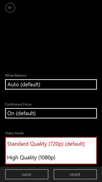 Press the required resolution.