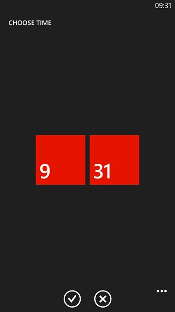 Press the confirm icon.