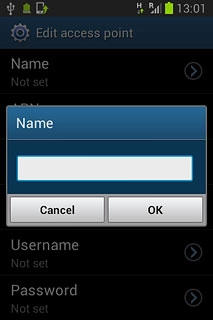 Key in Vodafone MMS and press OK.