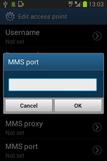 Key in 8080 and press OK.