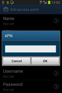 Key in live.vodafone.com and press OK.