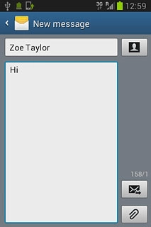 Press the send icon when you've written your text message.