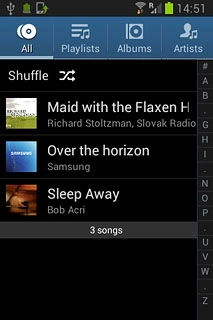 Press the required audio file.