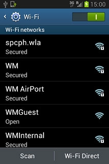A list of Wi-Fi networks within range is displayed.Press the required Wi-Fi network.