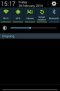 Slide your finger down the display starting from the top edge of your phone.Press the settings icon.