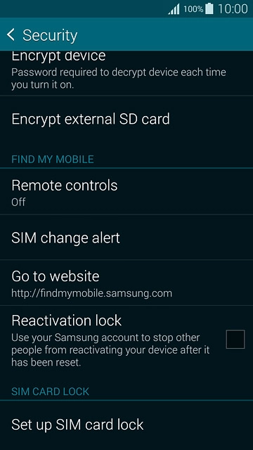 Press Set up SIM card lock.