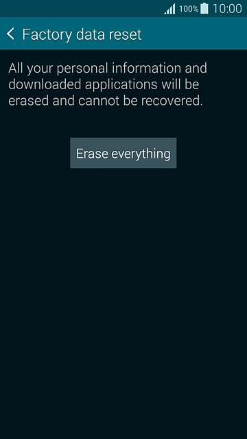 Press Erase everything.Wait a moment while the factory default settings are restored.Follow the instructions on the display to set up your phone and prepare it for use.