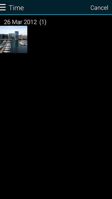 Go to the required folder.Press the required picture.