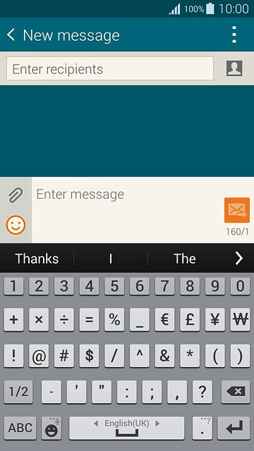 Press the required numbers or the required symbols.