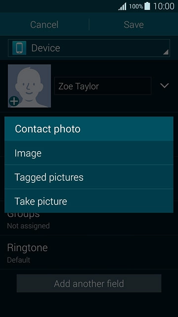 To assign a saved picture:Press Image.