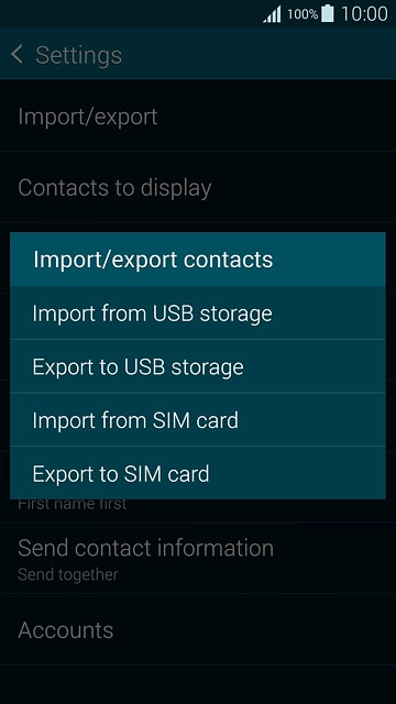 Press Export to SIM card.