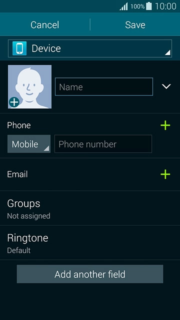 Press Name and key in the required name.