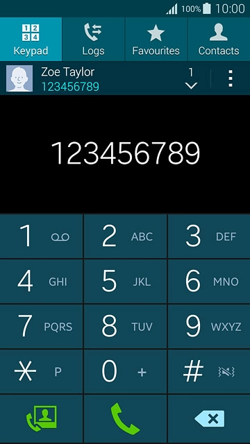 Key in the required number and press the call icon.