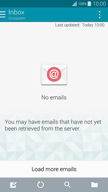Press the new email message icon.
