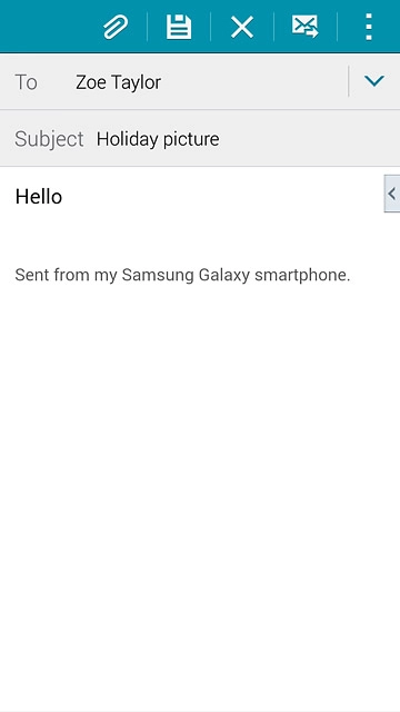 Press the attachment icon.