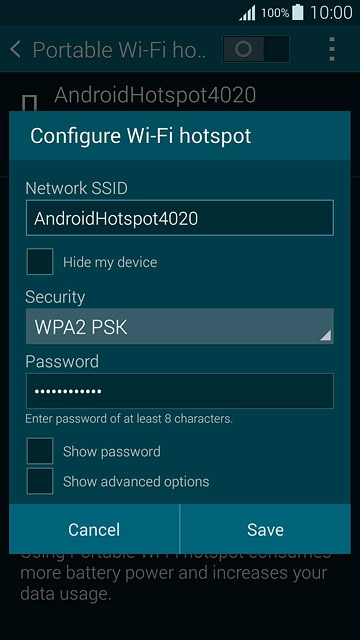 Press the drop down list below 