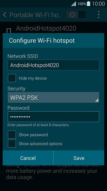 Press the field below 