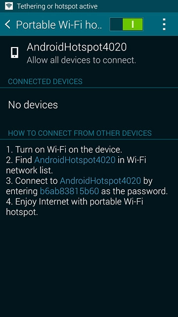 Press the indicator next to 