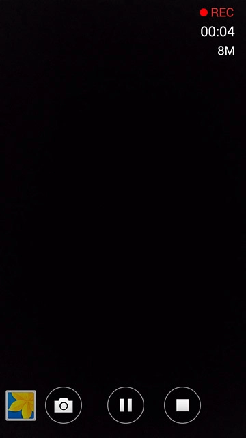 Press the stop icon to stop recording.The video clip is automatically saved.