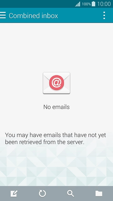Press the menu icon in the top left corner of the display.