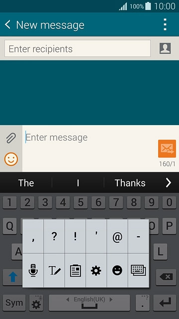 Press the settings icon.