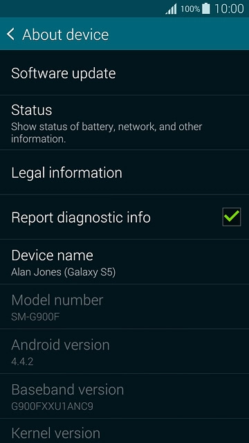 Press Software update.