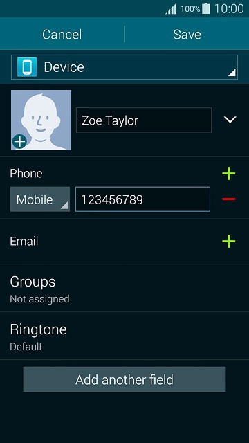 Press the add icon next to 