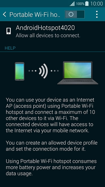 Press the menu icon.