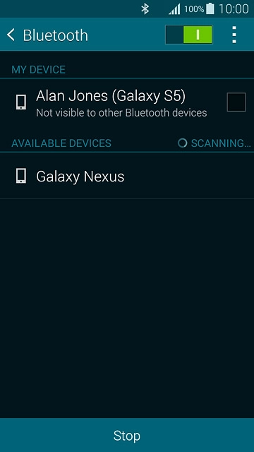 Press the indicator next to 