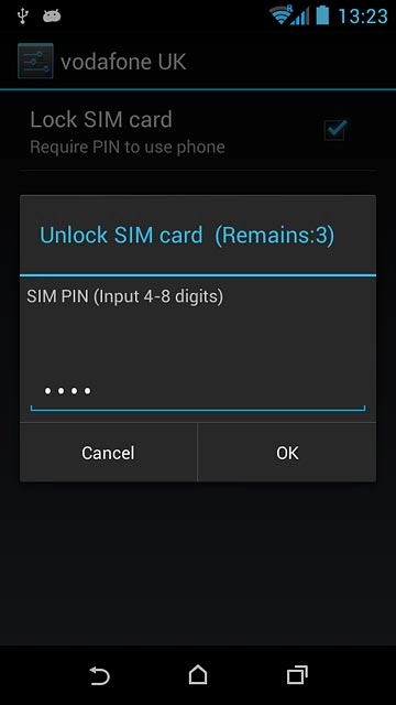 Key in your PIN and press OK.