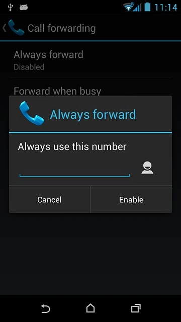 Key in +61414121121 and press Enable.