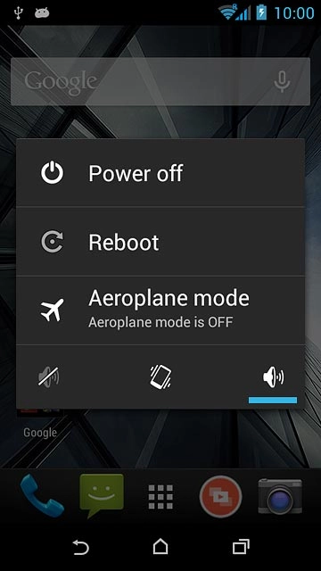 Press Aeroplane mode.