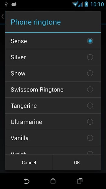 Press the different ring tones to listen to them.
