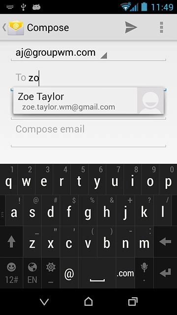 Key in the first letters of the required contact.Matching contacts are displayed.Press the required contact.Repeat the procedure to add more recipients.