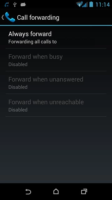 Press one of the following options:Always forward