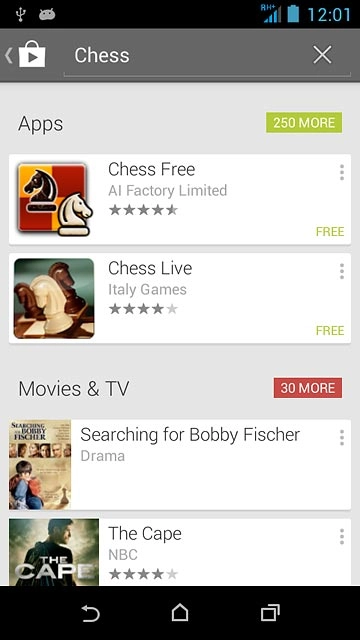 Press the required app.