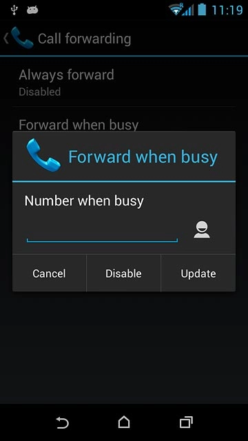 Press Disable.Repeat until all diverts have been cancelled.