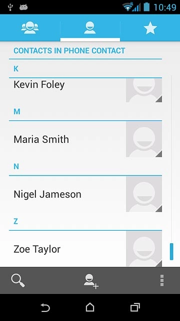 Press the new contact icon.