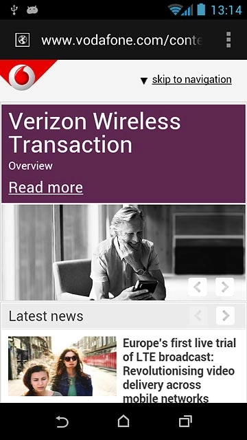 Press the menu icon.