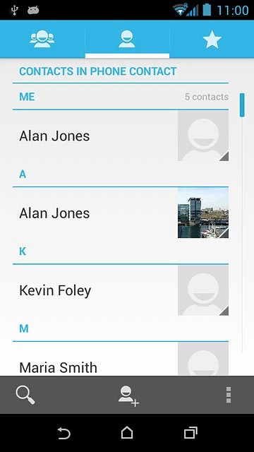 Press the home icon to return to the home screen.