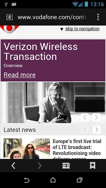 Press the home icon to return to the home screen.