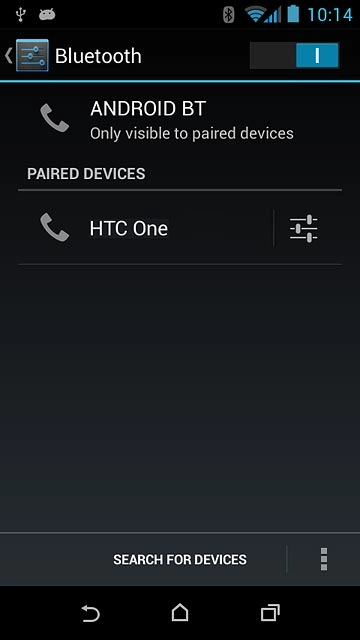 Press the home icon to return to the home screen.